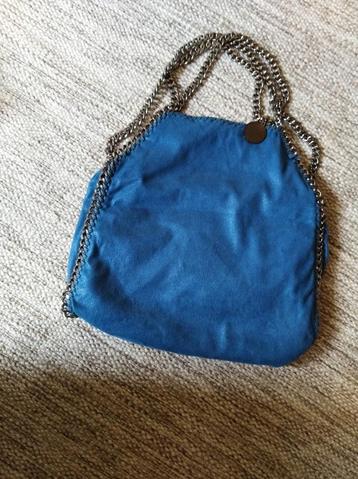 Superbe sac Stella Mc Cartney parfait état daim velours bleu