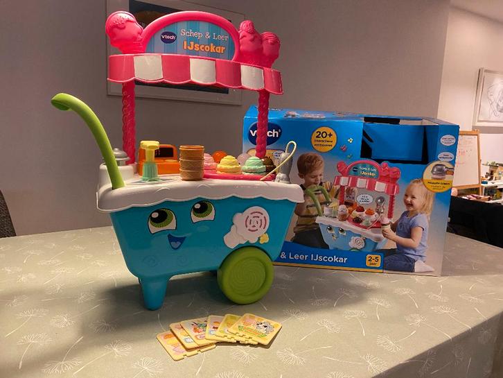 Schep & Leer Ijscokar Vtech, Kinderen en Baby's, Speelgoed | Vtech, Zo goed als nieuw, 4 tot 6 jaar, Ophalen