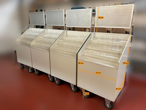 Zeer lichte en sterke verrijdbare toonbanken op luchtbanden, Zakelijke goederen, Stock en Retail | Verkoopwagens, Ophalen
