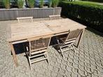 Tuin tafel set, Tuin en Terras, Ophalen, Gebruikt, Rechthoekig, Teakhout