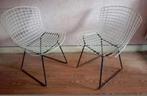 Fauteuil et chaise vintage design bertoia knoll année 70, Huis en Inrichting, Ophalen, Wit