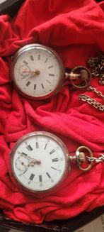2 anciennes montres de poche, peut-être en argent., Enlèvement, Argent