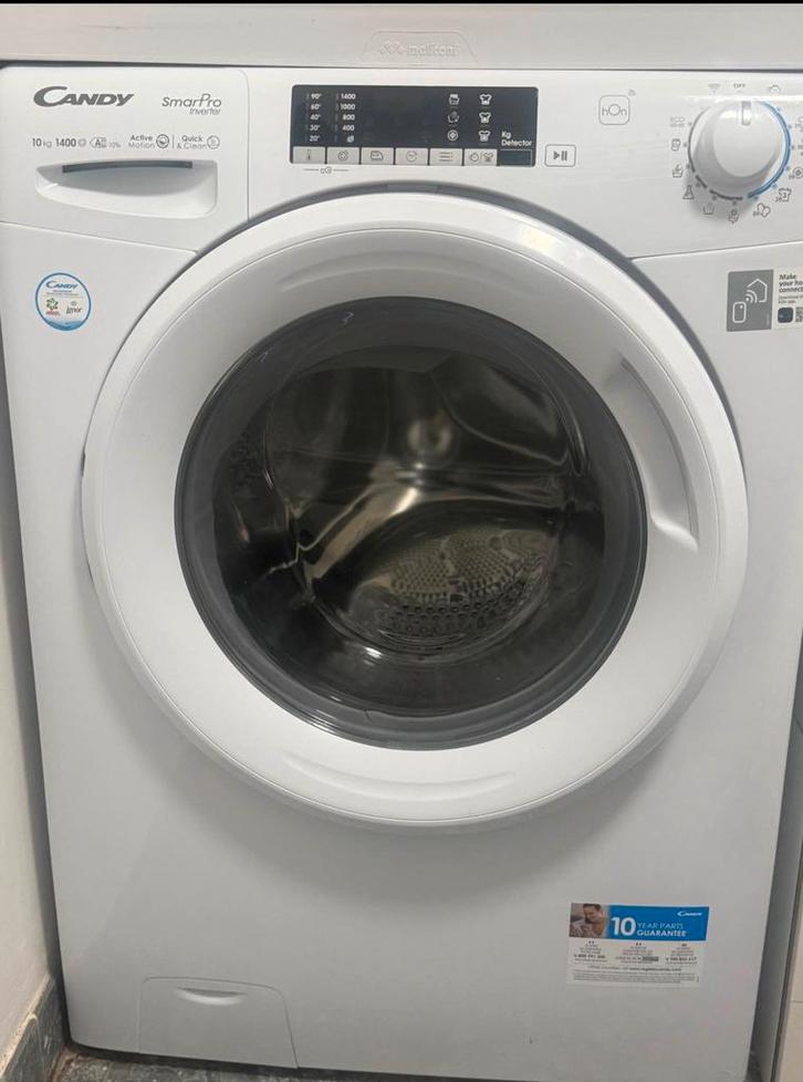 Wasmachine Candy 10 kg A klasse energie zuinig, Elektronische apparatuur, Wasmachines, Zo goed als nieuw, Ophalen