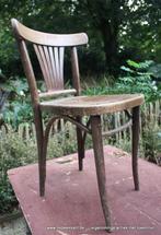 Retro vintage antieke oude stoelen caféstoelen waaierrug, Ophalen of Verzenden