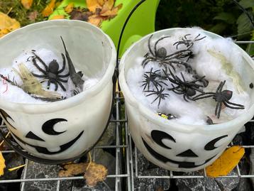 Trick or treat emmertjes met spinnenwebben beschikbaar voor biedingen