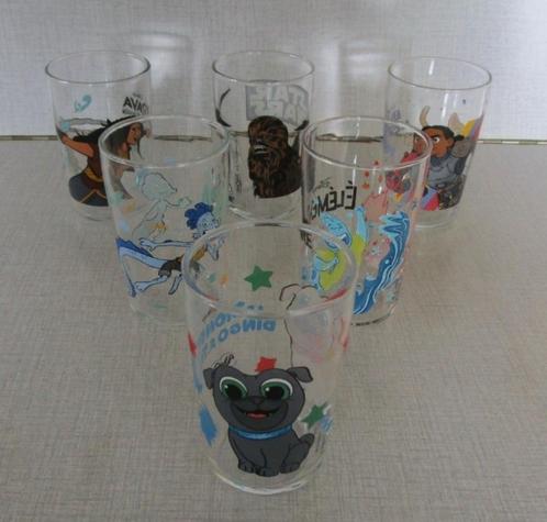 6 verres Disney Pixar “Amora” comme NEUFS, Collections, Disney, Comme neuf, Autres types, Autres personnages, Enlèvement ou Envoi