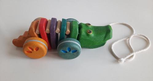 Trekdier Plan Toys, Kinderen en Baby's, Speelgoed | Houten speelgoed, Zo goed als nieuw, Duw- of Trekspeelgoed, Ophalen of Verzenden