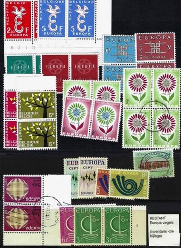 Collection résiduelle de timbres Europe belge