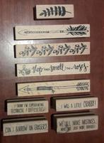 Pakket houten stempels, Hobby en Vrije tijd, Houten stempel, Gebruikt, Ophalen of Verzenden