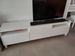 Ikea Besta Tv meubel 180 x 39 cm inclusief glasplaat, Ophalen, Gebruikt, 150 tot 200 cm, Minder dan 100 cm