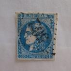 1871 France, Cérès, 20 c bleu Type III, REPUB FRANC, cachet, Affranchi, Enlèvement ou Envoi