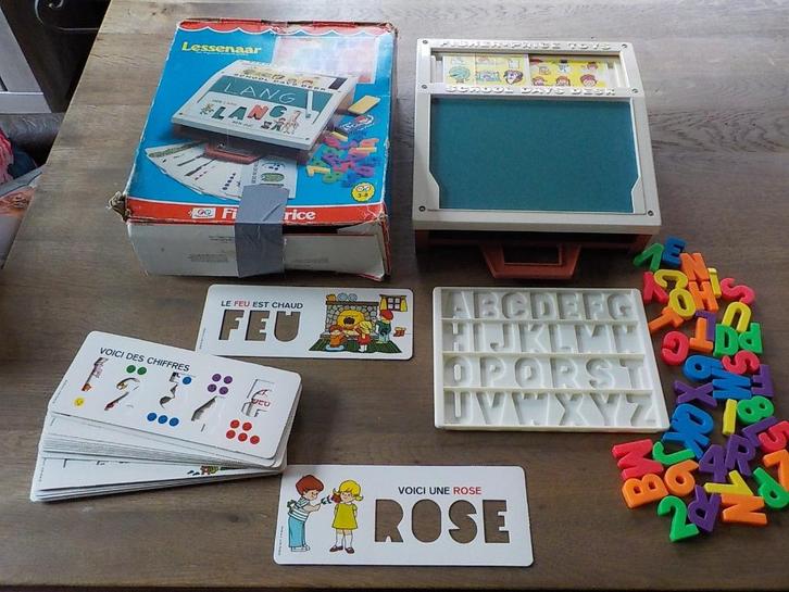 vintage 176 Fisher-Price Toys School Days Desk uit 1972, Kinderen en Baby's, Speelgoed | Fisher-Price, Gebruikt, Speelset, Ophalen of Verzenden