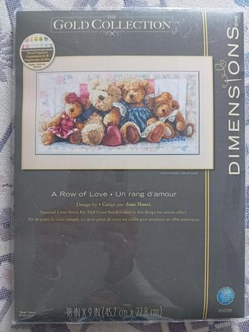 Borduurpakket A Row of Love van Dimensions Gold beschikbaar voor biedingen