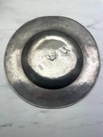 Antieke tinnen schaal - 19e eeuw - Stempel te identificeren, Antiek en Kunst, Antiek | Tin, Ophalen of Verzenden