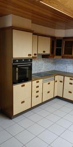 keuken in hoekopstelling, Huis en Inrichting, Keuken | Complete keukens, Gebruikt, Bruin, Hout, Ophalen