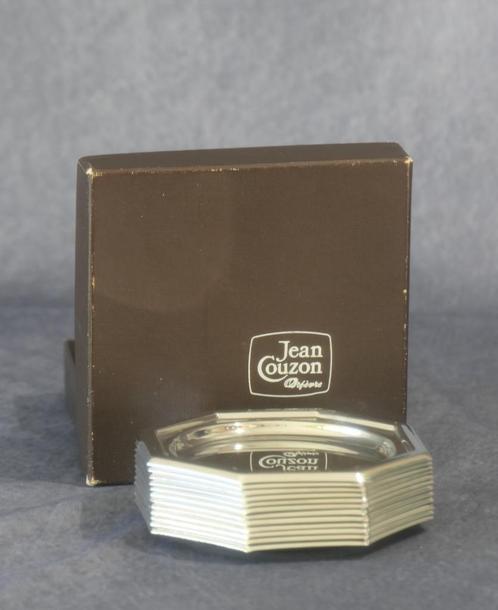 glas onderzetters  inox18/10 verzilverd, Huis en Inrichting, Woonaccessoires | Onderzetters, Zo goed als nieuw, Glas of Kopje