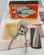 1951 - Delta solingen antiek Hand tondeuse clipper compleet, Ophalen of Verzenden