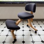 Ergonomische kniestoel (Rybo Balans Partner), Huis en Inrichting, Ophalen, Gebruikt, Blauw, Bureaustoel