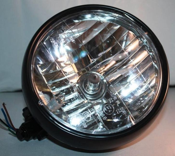 Koplamp 19 cm - Mat Zwart, Heldere Lens!, Motos, Accessoires | Autre, Neuf, Envoi