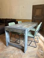 Prachtige tafel uit steigerhout gepatineerd, Huis en Inrichting, Tafels | Eettafels, 50 tot 100 cm, 150 tot 200 cm, Rechthoekig