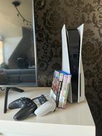 PS5 Disc edition 1TB + 2 controllers + 3 games, Enlèvement, Comme neuf