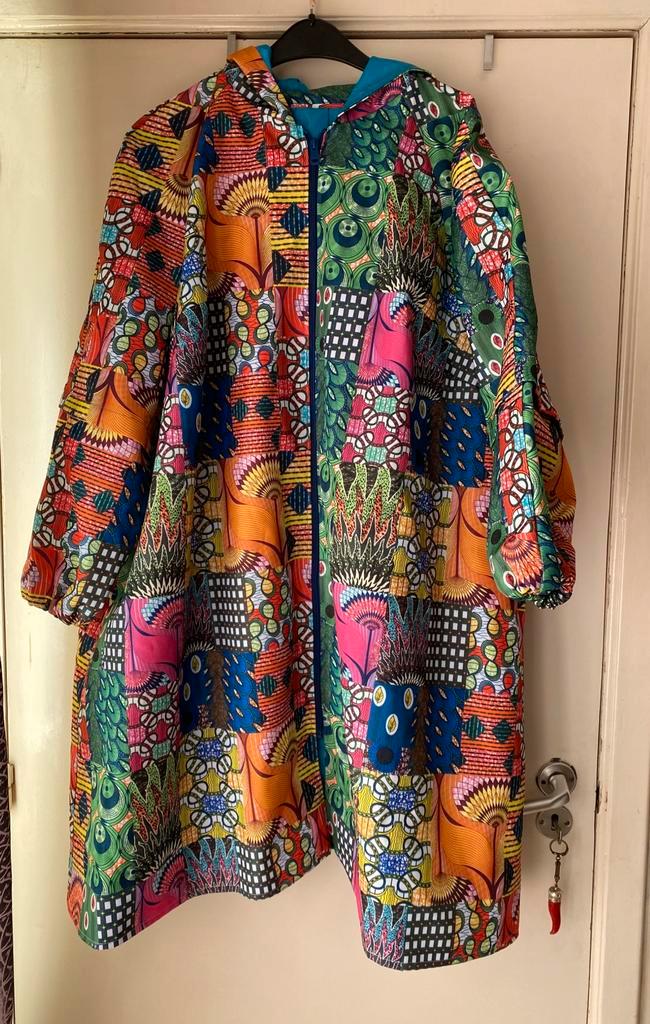 Handgemaakte regenjas - Uniek stuk - Groot formaat, Kleding | Dames, Grote Maten, Ophalen of Verzenden