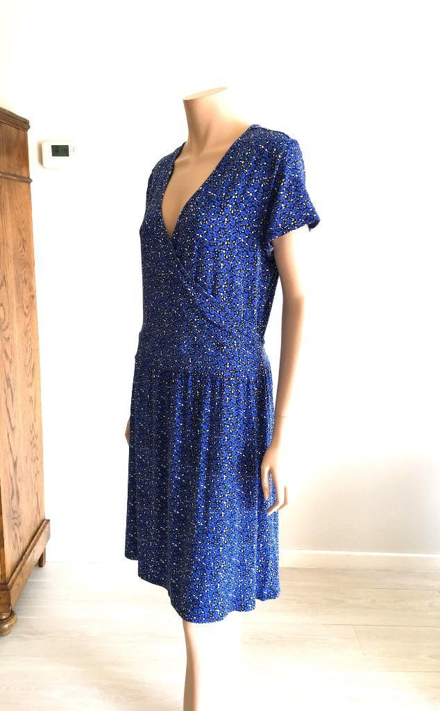 Damart - Prachtig kleed - 46, Kleding | Dames, Jurken, Zo goed als nieuw, Maat 46/48 (XL) of groter, Blauw, Knielengte, Verzenden