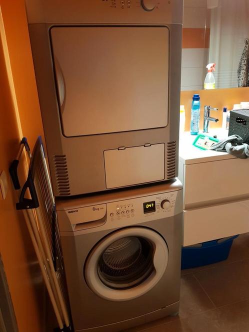 beko wasmachine + droogkast, Elektronische apparatuur, Droogkasten, Gebruikt, Condens, Voorlader, 4 tot 6 kg, Minder dan 85 cm