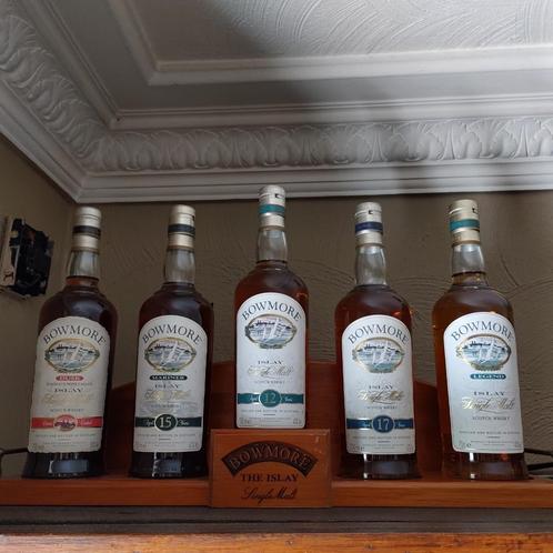 Bowmore Single Malt Whisky plint + 5 flessen, Verzamelen, Wijnen, Nieuw, Overige typen, Overige gebieden, Vol, Ophalen of Verzenden