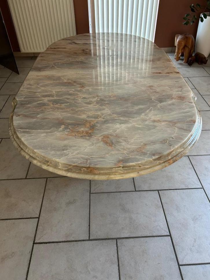 Table à manger en marbre, Maison & Meubles, Tables | Tables à manger, Utilisé, Enlèvement