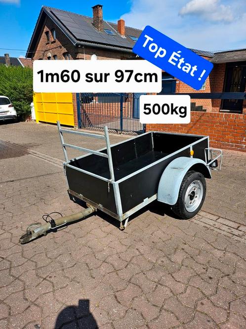 Enkelassige aanhangwagen + dekzeil, Auto diversen, Aanhangers en Bagagewagens, Zo goed als nieuw, Ophalen