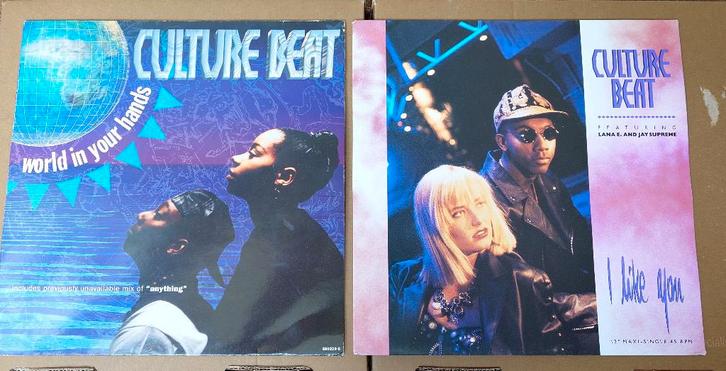2x Culture Beat 12'' Maxi Vinyl, CD & DVD, Vinyles | Dance & House, Comme neuf, Dance populaire, 12 pouces, Envoi