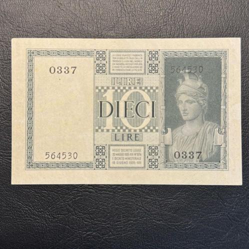 Italië - 10 Lire 1938 - Pick 25c - GEM UNC - 866, Postzegels en Munten, Bankbiljetten | Europa | Niet-Eurobiljetten, Los biljet