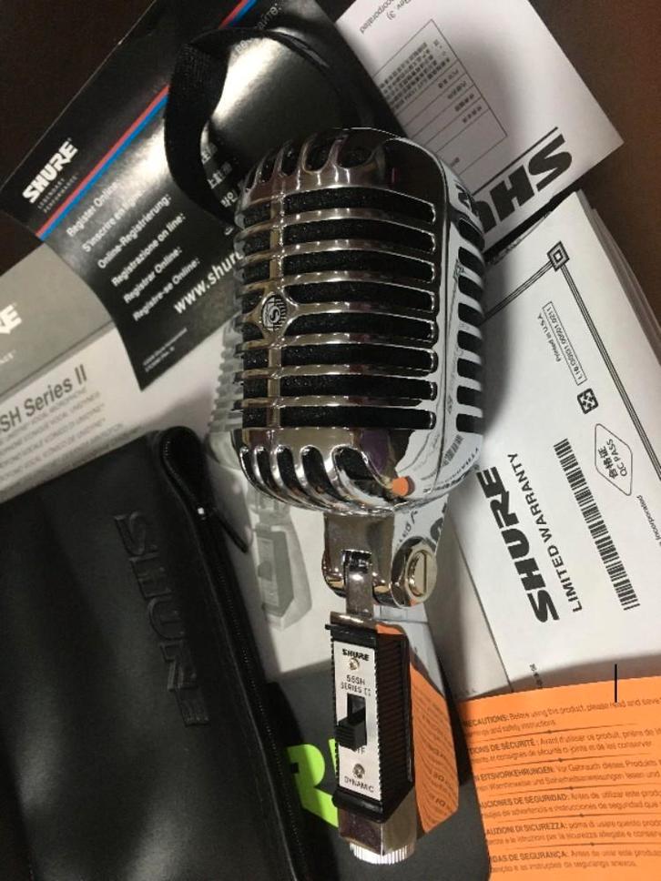 !! Onberispelijke Shure 55sh-microfoon!!, Muziek en Instrumenten, Microfoons, Zo goed als nieuw, Zangmicrofoon, Ophalen of Verzenden