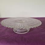 Val Saint Lambert - taartschaal op voet - Hambourg serie, Antiek en Kunst, Ophalen of Verzenden
