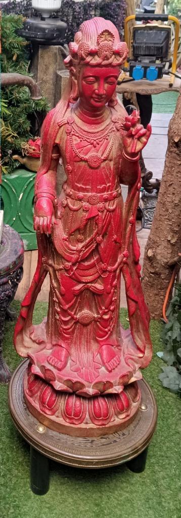 Groot Guan Yin kunststof beeld te koop., Antiek en Kunst, Kunst | Beelden en Houtsnijwerken, Ophalen