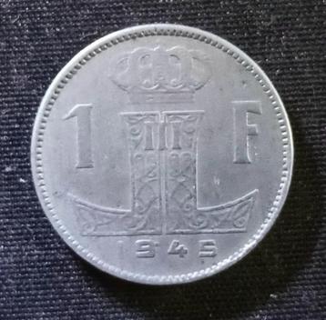 1 frank 1945 VL/FR, type Rau - Leopold III beschikbaar voor biedingen
