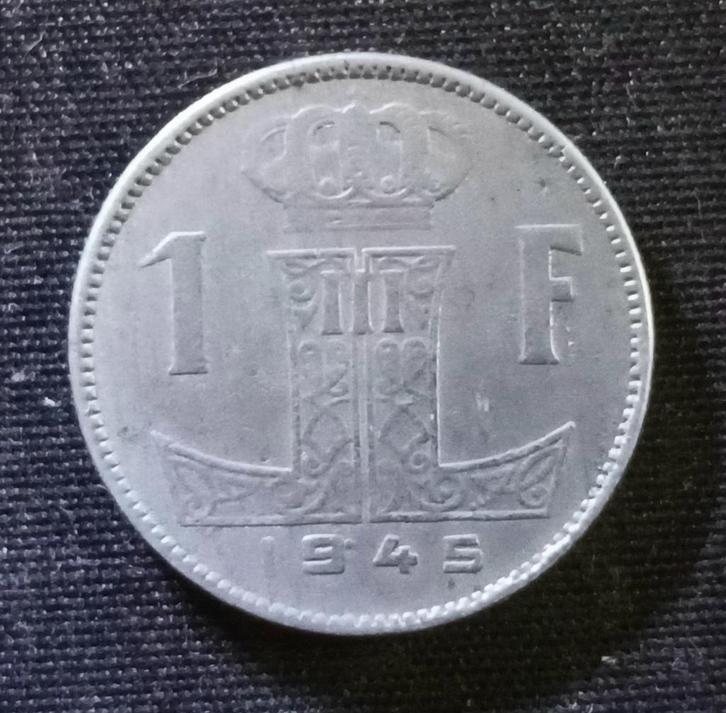1 frank 1945 VL/FR, type Rau - Leopold III, Postzegels en Munten, Munten | België, Losse munt, Verzenden