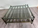Salontafel (flamant) met glazen tablet, Huis en Inrichting, Tafels | Salontafels, Ophalen