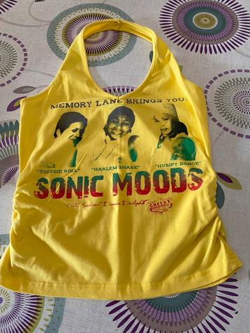 Sonic Moody Memory Lane biedt coole Cat Yellow Top, M. beschikbaar voor biedingen