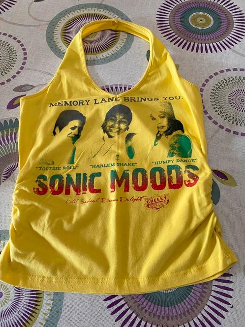 Sonic Moody Memory Lane biedt coole Cat Yellow Top, M., Kleding | Dames, Topjes, Ophalen of Verzenden