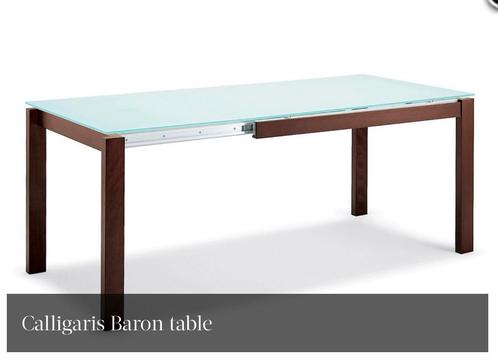 Uitschuifbare tafel 130/190x85x85 CALLIGARIS/CONNUBIA, Huis en Inrichting, Tafels | Eettafels, Glas, Ophalen