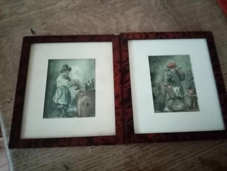 set van aquarellen van Christel Hoppenbrouwers, Antiquités & Art, Art | Peinture | Classique, Enlèvement ou Envoi