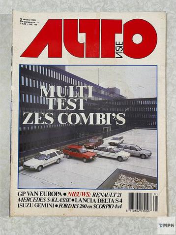 Autovisie Magazine 12 Oktober 1985 #21 Zes Combi’s Renault beschikbaar voor biedingen