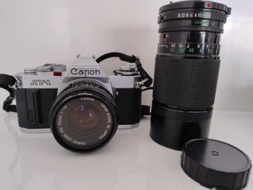 Canon AV1 met een 50mm 1:1.8 lens beschikbaar voor biedingen