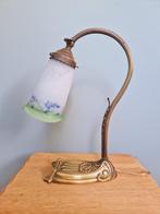Lampe Art Déco en bronze, bobèche Noverdy France, Antiquités & Art, Antiquités | Éclairage, Enlèvement ou Envoi