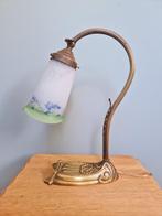 Lampe Art Déco en bronze, bobèche Noverdy France, Antiquités & Art, Enlèvement ou Envoi