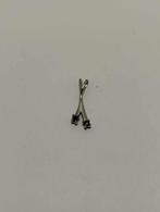 Zilveren hanger met steen 805, Handtassen en Accessoires, Antieke sieraden, Ophalen, Zilver, Hanger