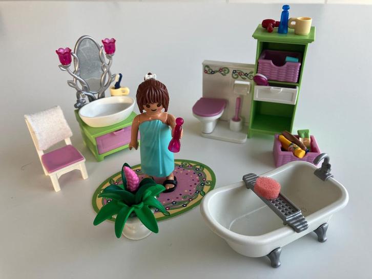 Playmobil Dollhouse 5307 Salle de bains et baignoire, Kinderen en Baby's, Speelgoed | Playmobil, Zo goed als nieuw, Complete set