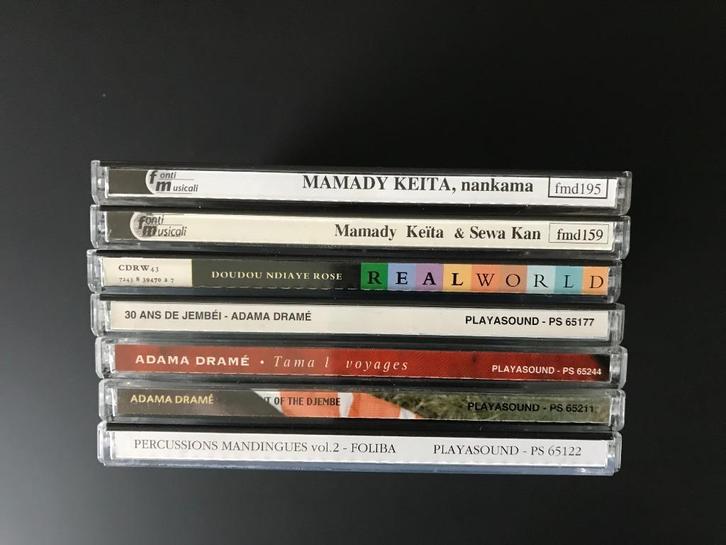 Collectie CD's 'djembe', Muziek en Instrumenten, Percussie, Zo goed als nieuw, Overige soorten, Ophalen of Verzenden